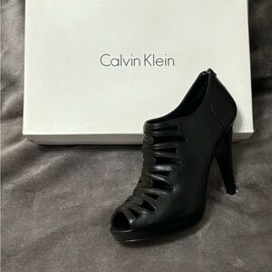 Calvin Klein Black Strappy Heels